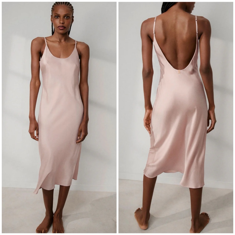 Lunya washable silk Bias Slip Dress nightgown